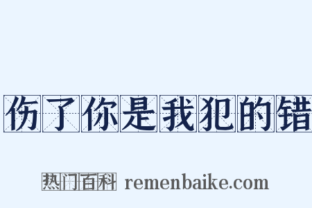 伤了你是我犯的错是什么意思的图片